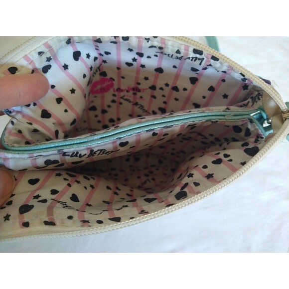 Luv BETSEY JOHNSON Mermaid Crossbody Bag w/charm small mini purse lavender blue - Picture 15 of 16